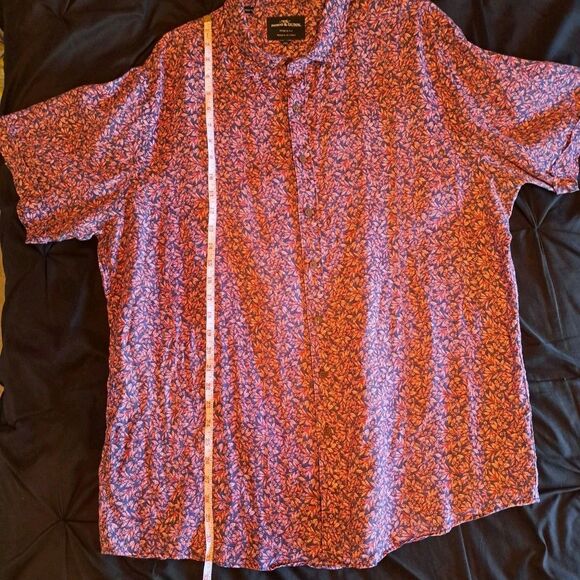 Rodd & Gunn Polo Shirt Men's Size 2XL Pink & Purple Floral Linen Button Up - Picture 7 of 10